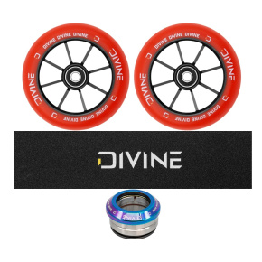 Set 2ks koleček Divine 110 mm Spoked Neochrome + Divine griptape + Divine headset Set 2ks koleček Divine 110 mm Spoked Neochrome + Divine griptape + Divine headset