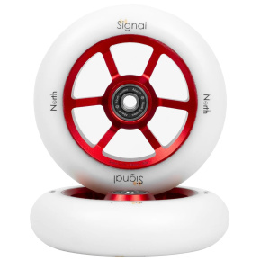 North Scooters Signal Kolečka Na Freestyle Koloběžku 2-balení (115mm|Red / White)