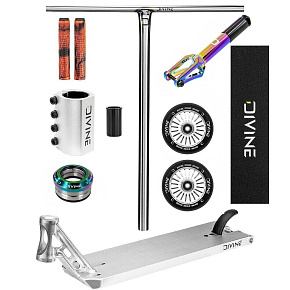 Freestyle koloběžka Custom Divine Street 6" 580 mm stříbrná