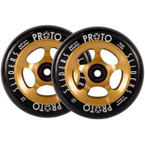 Kolečka Proto Spoked Sliders Black On Gold 110 mm 2 ks