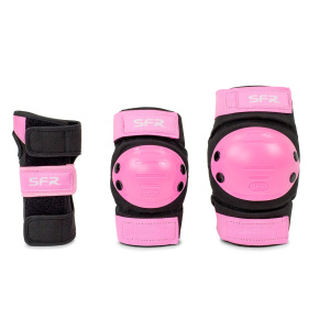 SFR Youth Ramp Triple Pad Set - Black / Pink - Medium SFR Youth Ramp Triple Pad Set - Black / Pink - Medium