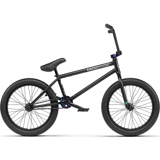 BMX kolo Radio Comrad 20" 21" Matt Black/Black Splatter