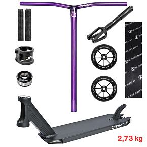 Freestyle koloběžka Custom Divine Zephyr 460 mm CrMo Black/Polished Purple