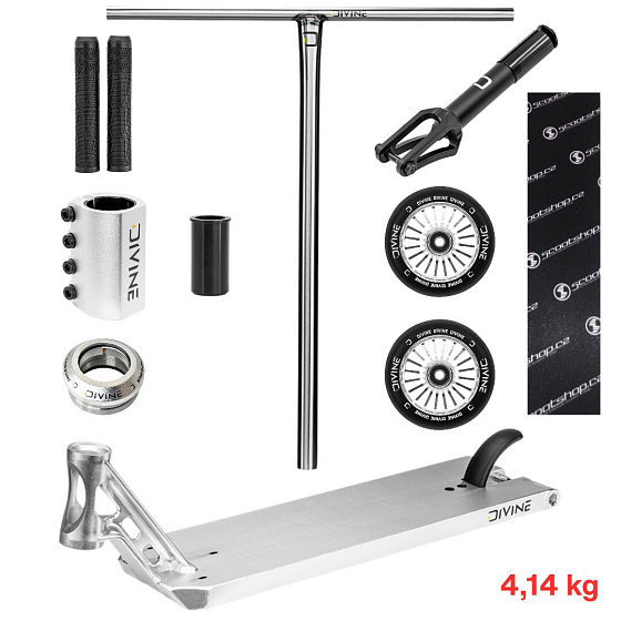 Freestyle koloběžka Custom Divine Street 6" 580 mm stříbrná