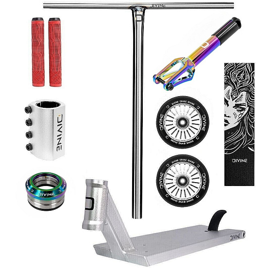 Freestyle koloběžka Custom Divine Street 6,5" Stříbrná