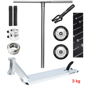 Freestyle koloběžka Custom Divine Zephyr Hybrid 500 mm CrMo HIC stříbrná