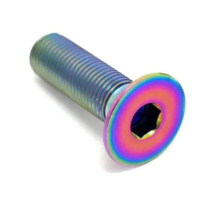 TLC Solid Titanium BMX Crank Spindle šroub (Rainbow) TLC Solid Titanium BMX Crank Spindle šroub (Rainbow)
