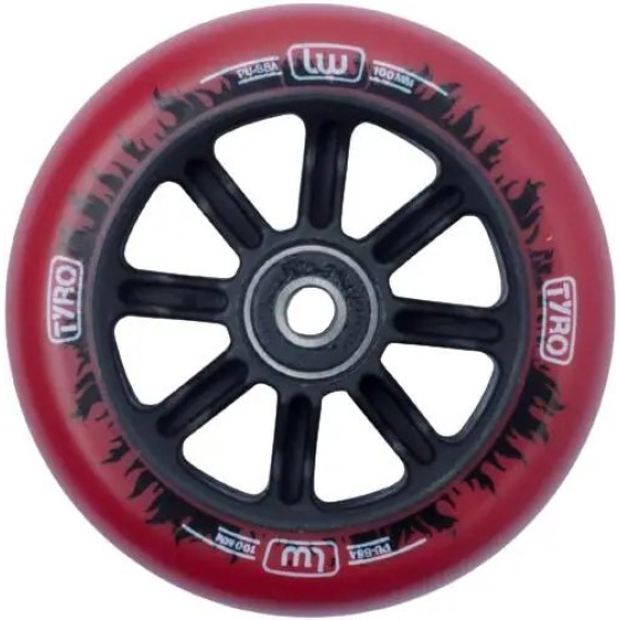 Kolečko Longway Tyro Nylon Core 100mm Red/Black Flame