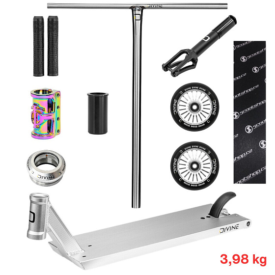 Freestyle koloběžka Custom Divine Street 6" 560 mm stříbrná